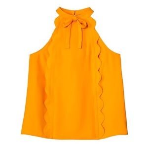 Victoria Beckham for Target Marigold High Neck Scallop Trim Tank 3X